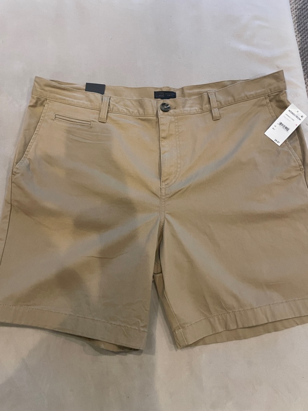 NWT Men’s 14th & Union Walking Chino Shorts 40 Tan Kelp Slim Fit